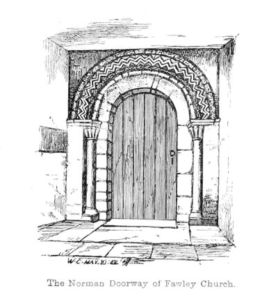 Norman Doorway at Fawley Church by Walter Crane